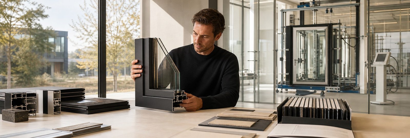 Certified aluminum window profile and insulated glass verification