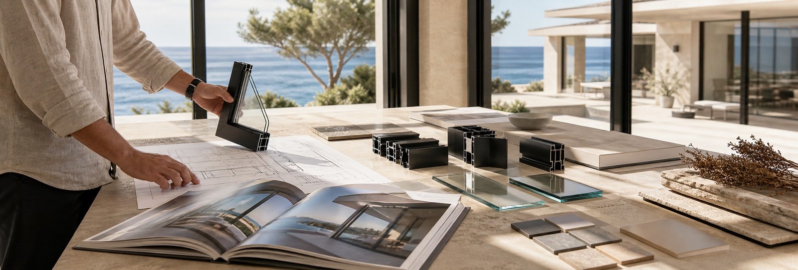 Aluminum window catalogue profiles drawings and finish selection